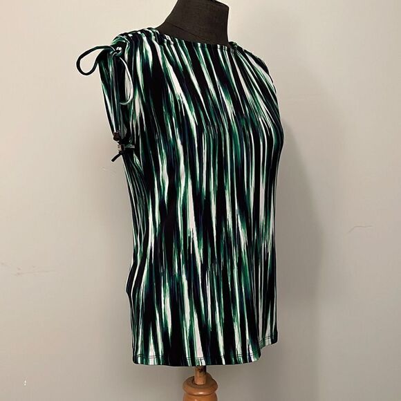 Michael Kors Women's Multicolor Cinched Shoulder Sleeveless Top - Picture 2 of 8